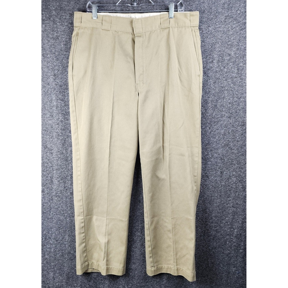 Dickies Pants Mens 36 874 Straight Leg Khaki Durable Twill EUC
